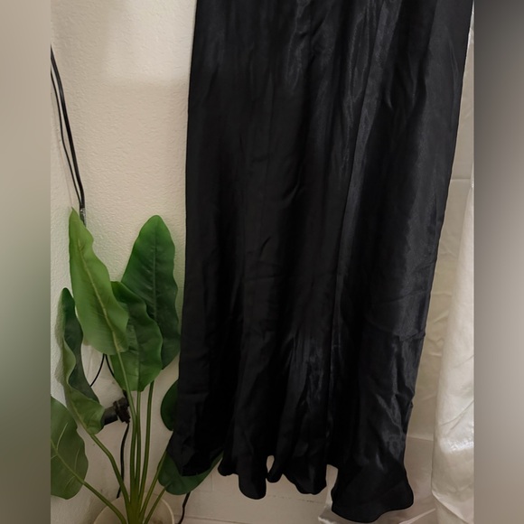 1930s Paramour Bias Cut Gown - Black & Ivory Satin - Picture 7 of 14